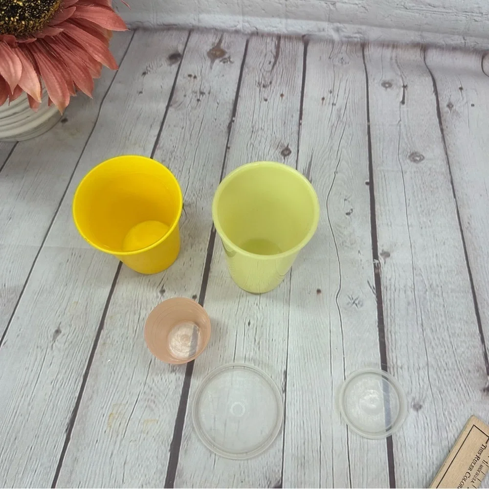 vintage tupperware various tumblers and seals
